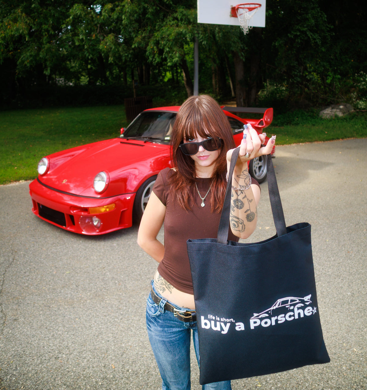 Tote bag “Life is short buy a Porsche”